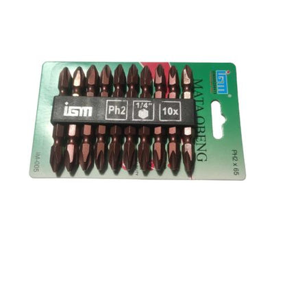 PH 2 x 65 MM / IGM Mata Obeng Angin Screwdriver Plus Plus Magnet Set