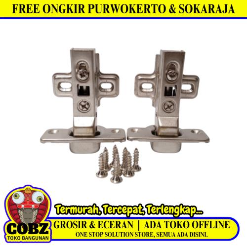 35 MM / HUBEN Engsel Sendok 1/2 Bengkok Lemari Hidrolik Besar Set