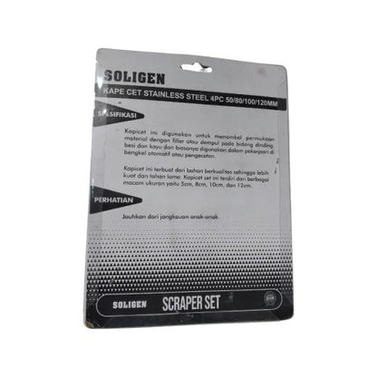 2 - 5 IN / SOLIGEN Sekrap Daun Kape Scrapper Cat Acian Stainless Set