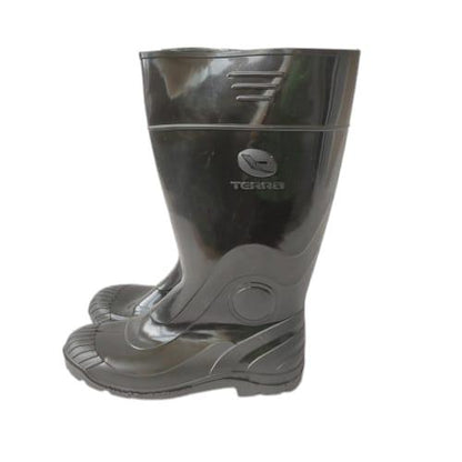 NO 40 / AP TERA Sepatu Boot Kebun Pabrik Proyek Safety Karet Hitam Set