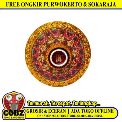 TRM 1829 Fitting Tempat Lampu Plafon Atap Tempel Motif Besar Warna