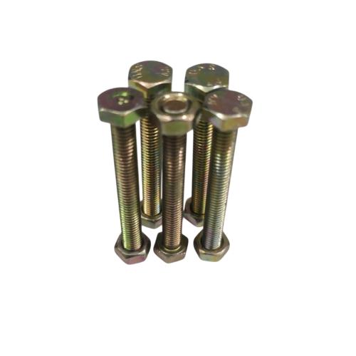 M 6 x 50 MM / TM Baut Mur Hexagon Bolt Nut Flat Head Kuning Biji