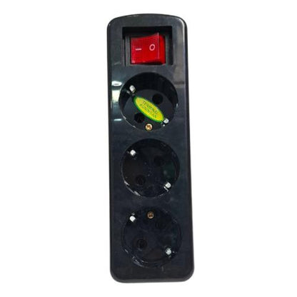 3 LUBANG / DEXTA DX-803 Stop Kontak Terminal Arde Tempel  OB Outbow Hitam