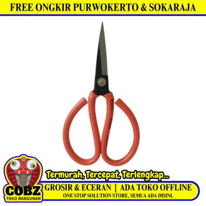 8 IN / BISON Gunting Kodok Bahan Kain Kulit Seng Alloy Steel Scissors