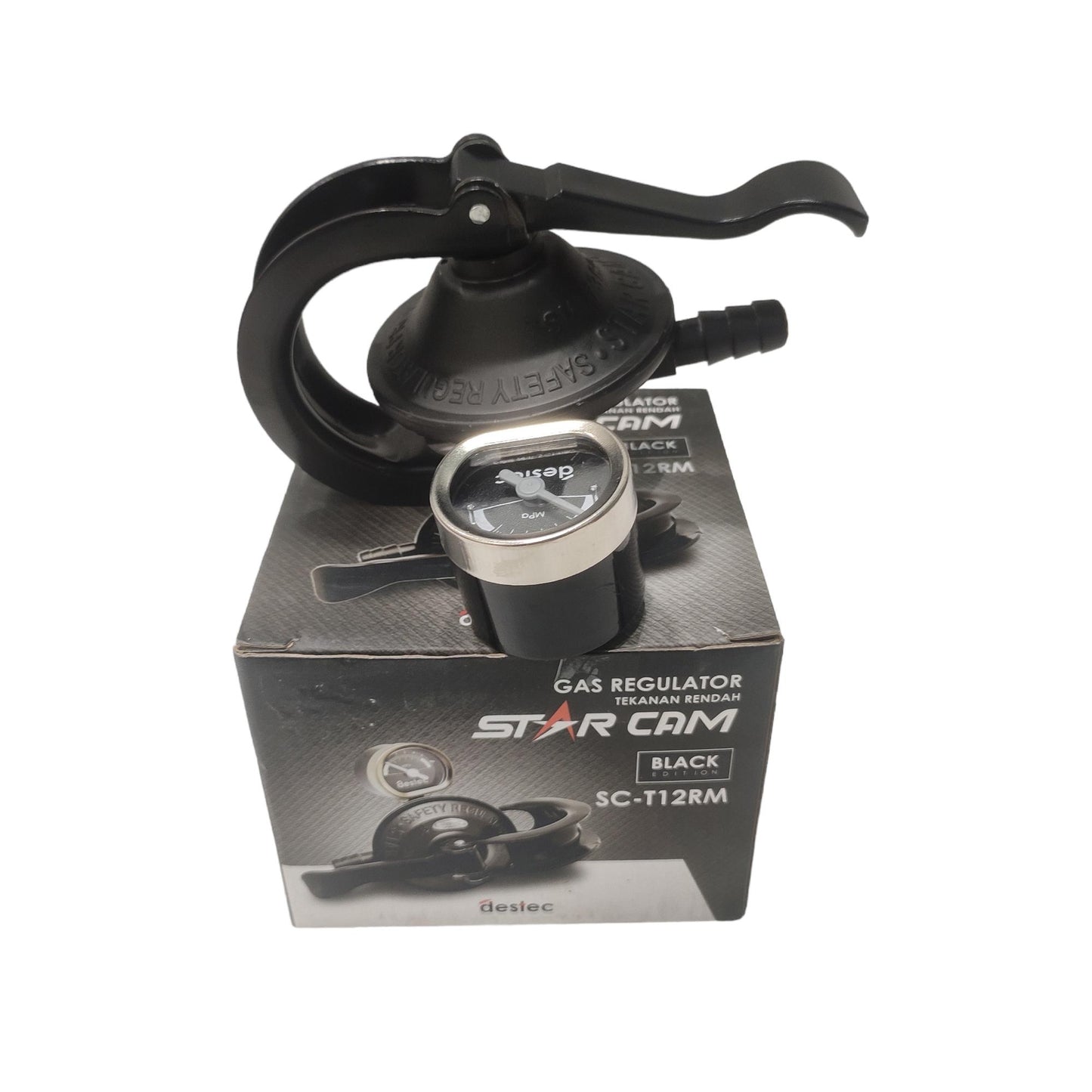 STARCAM T12 Regulator Kepala Tabung Gas LPG Tekanan Rendah + Meteran Set