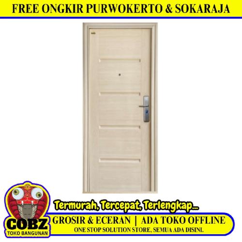 5 CM x 90 CM x 210 CM / FORTRESS FORT 90.15 SINGLE DOOR Pintu Baja Brown Set