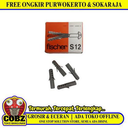 S 12 / GM Angkur Dinding Dudukan Baut Sekrup Tembok PVC Ecer Dus