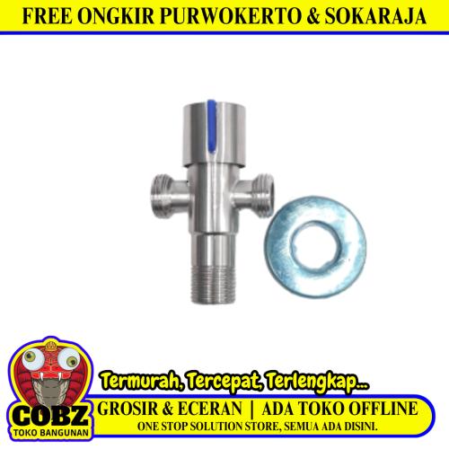 1/2 IN / SUS 304 Stop Kran Air Cabang Tee Shower Kloset Stainless