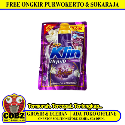 230 G / SOKLIN LIQUID VIOLET BLOSSOM Sabun Cuci Pakaian Pcs