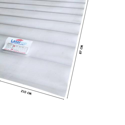 0.5 MM X 80 CM X 210 CM / LASERTOP Seng Gelombang UV Transparan Lembar