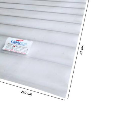 0.5 MM X 80 CM X 210 CM / LASERTOP Seng Gelombang UV Transparan Lembar