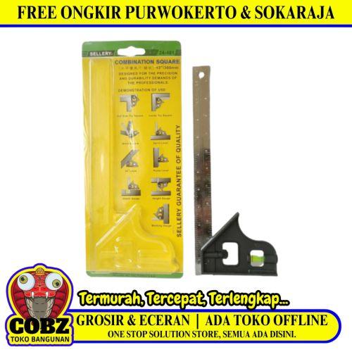 30 CM / SELLERY Siku Tukang Pasekon Penggaris Alat Ukur Plus Waterpass