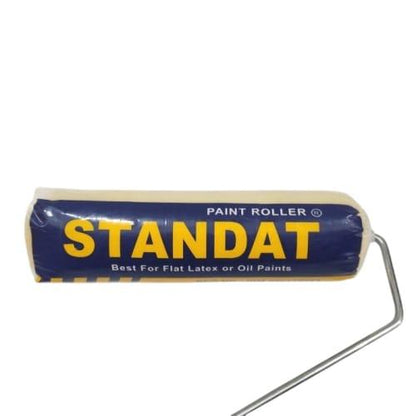 9 INCH / STANDAT  Kuas Busa Roll Cat Tembok Kayu Besi Besar + Gagang Set