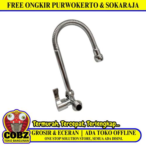 1/2 IN / GZR  Kran Angsa Fleksibel Sink BCP Tembok Stainless