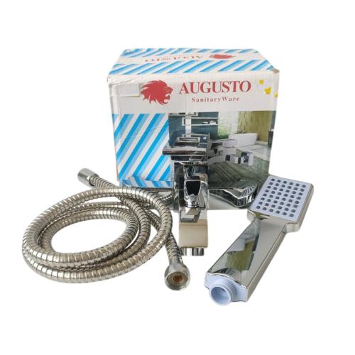 1/2 IN / AUGUSTO Kran Shower Panas Dingin Stainless + Selang + Shower Set