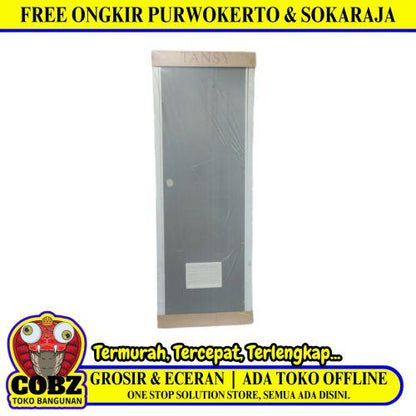 9.4 CM x 70 CM x 194 CM / TM Pintu Kamar Mandi PVC Grey Set