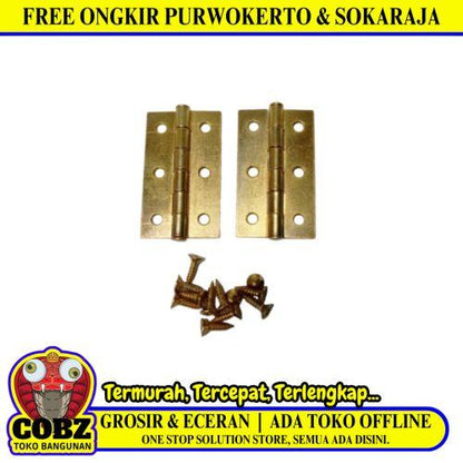 2 IN / GOMEO Engsel Kupu Kupu Pintu Jendela Hinge Stainless Set