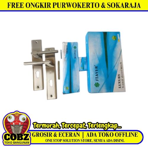 STAYER L-9904 SN / CP Handle Door Lock Tarikan Handle Kunci Pintu Besar Set