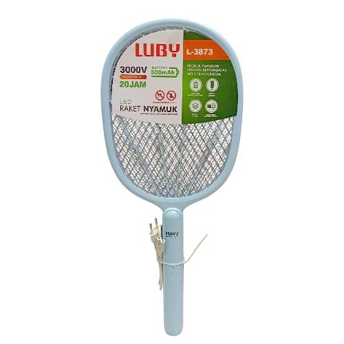 LUBY L-387 E 23 Mosquito Swatter Raket Nyamuk Cas Rechargeable Kabel