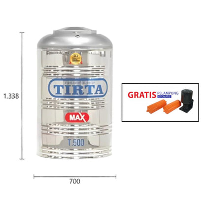 522 L / TIRTA T 500 TK Water Torrent Tangki Air Stainless Penyangga + Acc Set