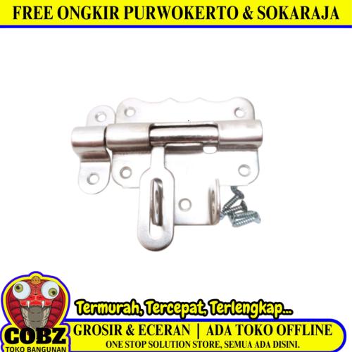 3 IN / STARK Grendel Overpal Kunci Slot Tempat Cantel Gembok Stainles