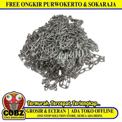 1/8 IN / NM Rantai Besi Kapal Pagar Motor Anjing 3 MM Chrome KG