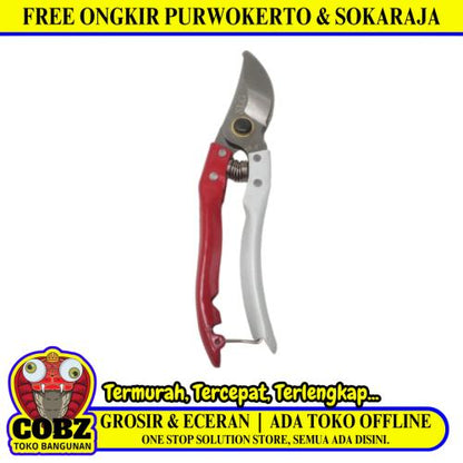 8 IN / SLG Gunting Dahan Bengkok Ranting Tanaman Pruning Shears Gagang Fiber