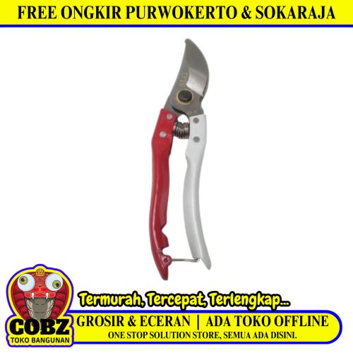 8 IN / SLG Gunting Dahan Bengkok Ranting Tanaman Pruning Shears Gagang Fiber