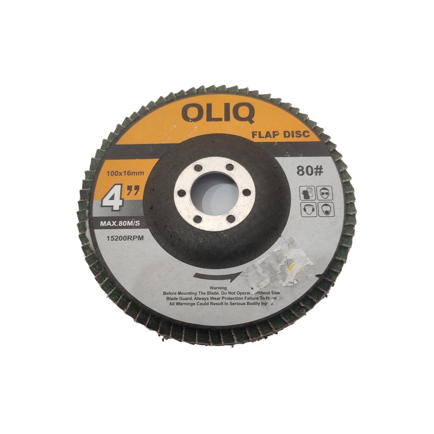 4 IN x GRIT 80 / OLIQ Flap Disc Mata Gerinda Amplas Susun Kipas