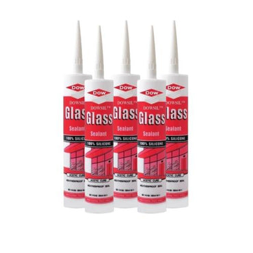 300 ML / DOWSIL Lem Silicone Sealant Kaca Akrilik Acid Asam - (White)