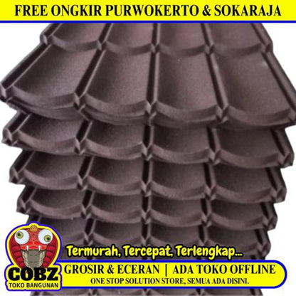 0.25 MM x 80 CM x 80 CM / NM Genteng Atap Metal Pasir Coklat Lembar