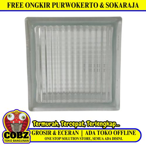 190 MM X 190 MM X 95 MM/MULIA QUADRA Glassblock Rooster Blok Kaca Biji