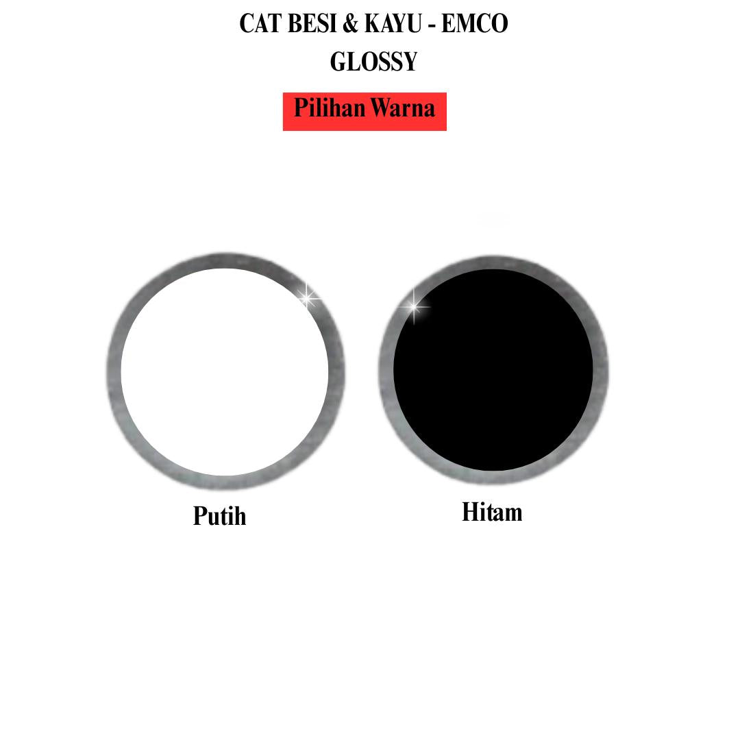 1 KG / EMCO GLOSSY Cat Kayu Besi Wood Metal Paint Kaleng