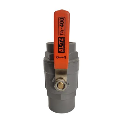 1 1/4 IN / BLITZ Stop Kran Polos Ball Valve Engkol Plastik PVC