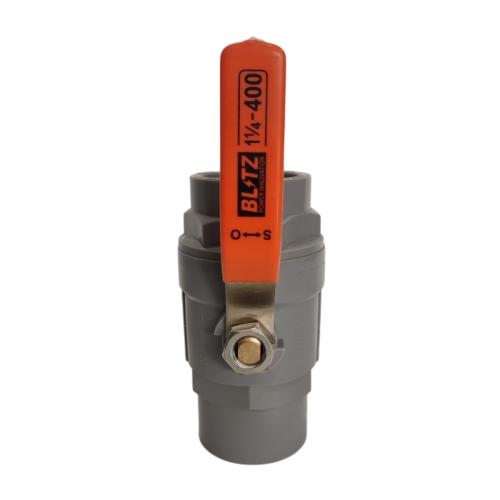 1 1/4 IN / BLITZ Stop Kran Polos Ball Valve Engkol Plastik PVC