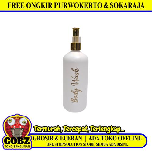 500 ML / BODY WASH Dispenser Tempat Sabun Shampoo Cair Letak PVC Putih
