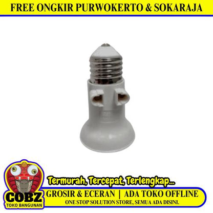 MATSUI Fitting Lampu Kombinasi Socket Stop Kontak Putih