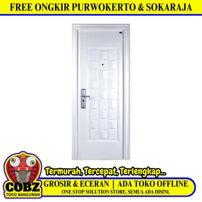 5 CM x 90 CM x 230 CM / FORTRESS PRIME 90.03 SINGLE DOOR Pintu Baja White Set