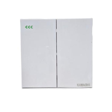 KAWACHI SW02 Saklar Ganda Double Seri 2 Gang Tanam IB Inbow Putih