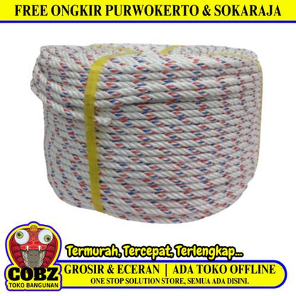 7 MM / TM Motif Tali Tambang Ikat Nylon Plastik PVC Warna KG