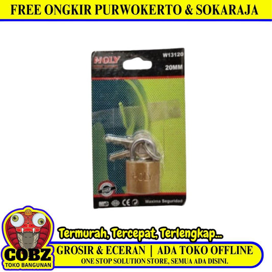 20 MM / HOLY W13120 Gembok Pintu Pagar Padlock Anti Maling Leher Pendek