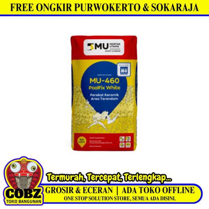25KG/ MU 460 POOLFIX WHITE Semen Instant Perekat Keramik Area Terendam