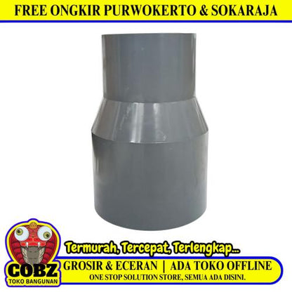 4 IN x 3 IN / RUCIKA AW Reducer Verlop Sok Flock Fitting Pipa PVC
