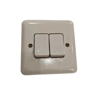 BROCO NG Saklar Ganda Double Seri 2 Gang Tanam IB Inbow Cream