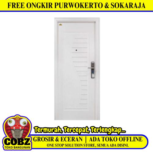 5 CM x 90 CM x 210 CM / FORTRESS FORT 90.14 SINGLE DOOR Pintu Baja White Set