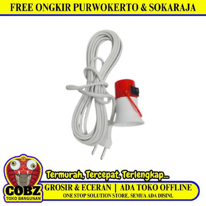 REIDA COSCO Fitting Lampu Gantung Taman Outdoor Jalan Putih