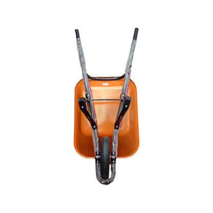 MANCINI Gerobak Sorong Pasir Proyek Cor Semen 1 Roda Ban Hidup Orange