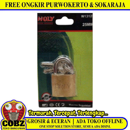25 MM / HOLY W13125 Gembok Pintu Pagar Padlock Anti Maling Leher Pendek