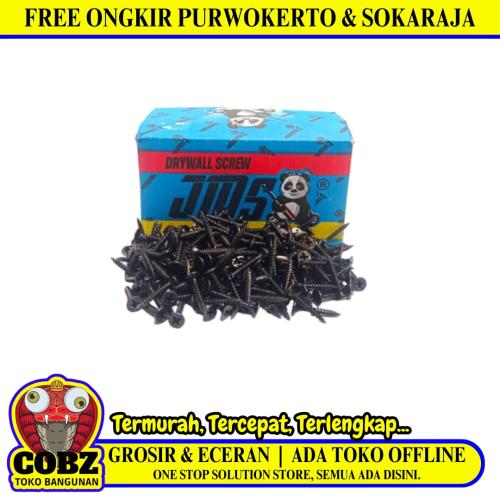 #6 X 1 IN / JMS Sekrup Gypsum Screw Plafon Board GRC Hitam Dus