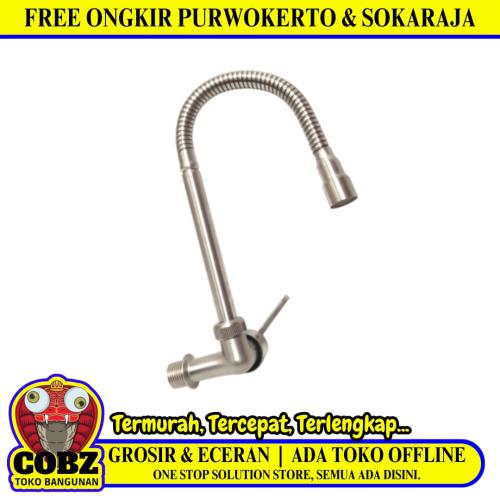 1/2 IN / SKL Kran Angsa Fleksibel Sink BCP Tembok Stainless